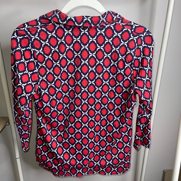 Talbot’s patterned blouse with collar size small petite - Picture 2 of 3